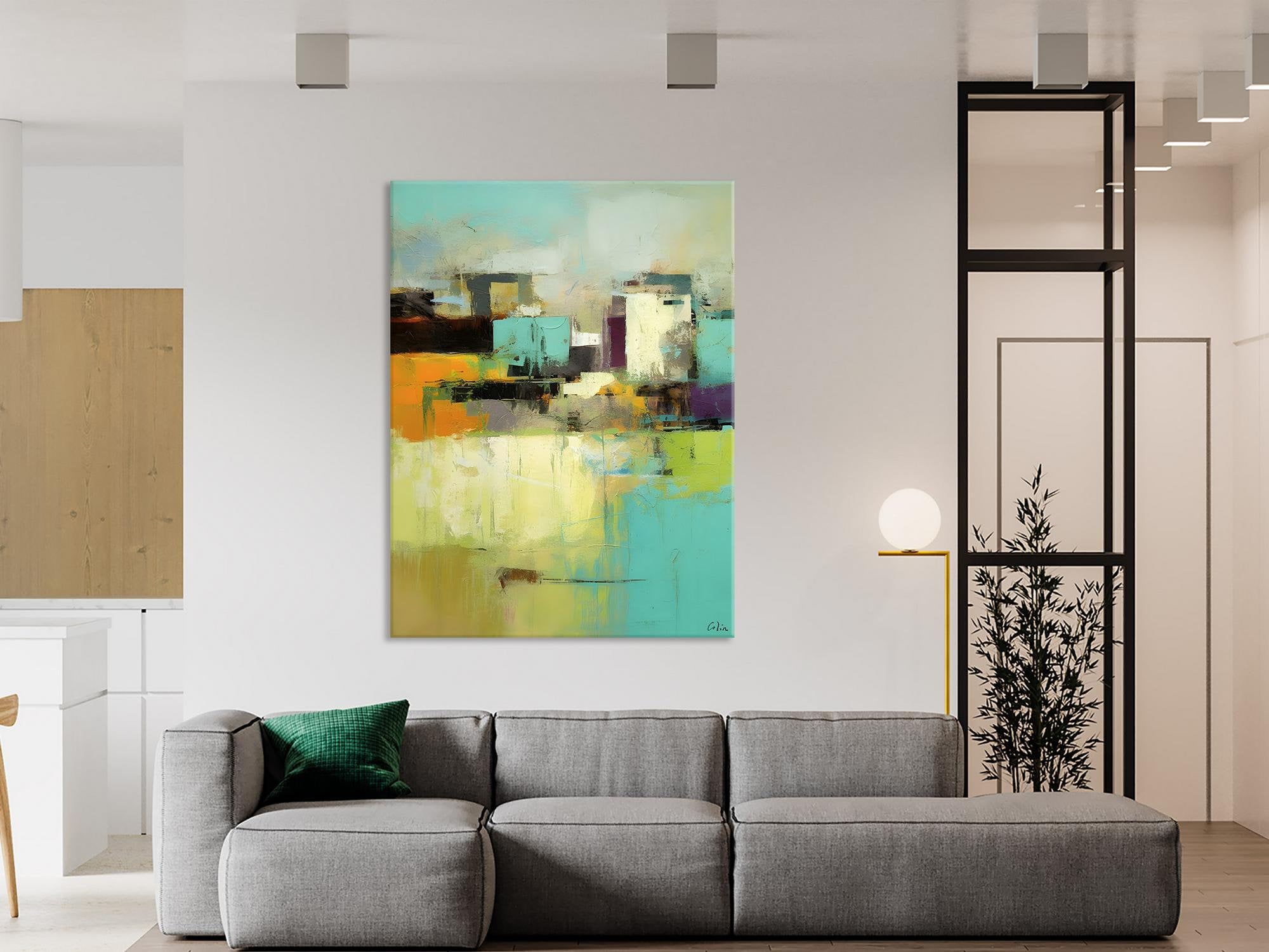 Contemporary Wall Art Paintings, Abstract Wall Paintings, Extra Large Paintings for Dining Room, Hand Painted Canvas Art, Original Artowrk-Art Painting Canvas