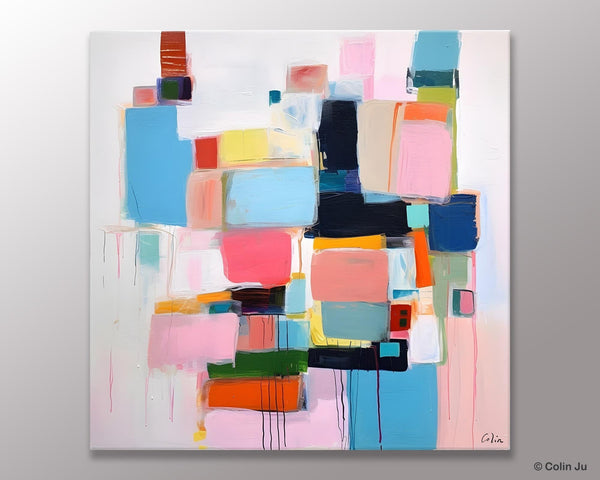 Modern Canvas Paintings, Large Abstract Art for Bedroom, Original Abstract Wall Art, Simple Modern Acrylic Artwork, Contemporary Canvas Art-Art Painting Canvas