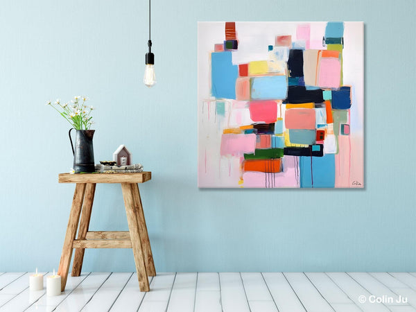 Modern Canvas Paintings, Large Abstract Art for Bedroom, Original Abstract Wall Art, Simple Modern Acrylic Artwork, Contemporary Canvas Art-Art Painting Canvas