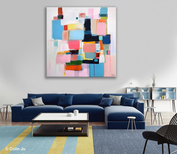 Modern Canvas Paintings, Large Abstract Art for Bedroom, Original Abstract Wall Art, Simple Modern Acrylic Artwork, Contemporary Canvas Art-Art Painting Canvas