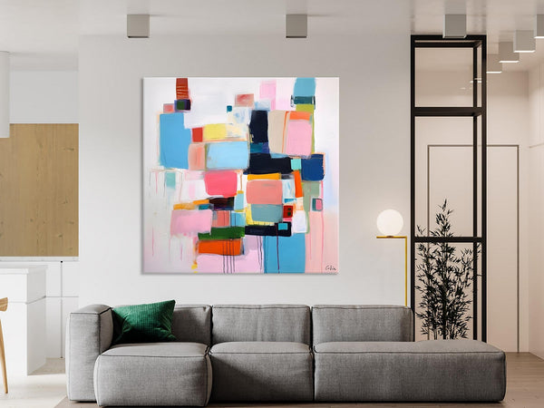 Modern Canvas Paintings, Large Abstract Art for Bedroom, Original Abstract Wall Art, Simple Modern Acrylic Artwork, Contemporary Canvas Art-Art Painting Canvas