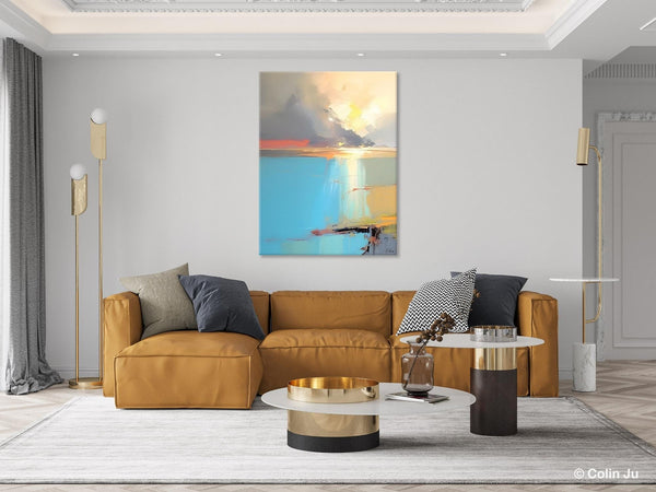Contemporary Acrylic Painting on Canvas, Large Original Artwork, Large Landscape Paintings for Living Room, Modern Canvas Art Paintings-Art Painting Canvas