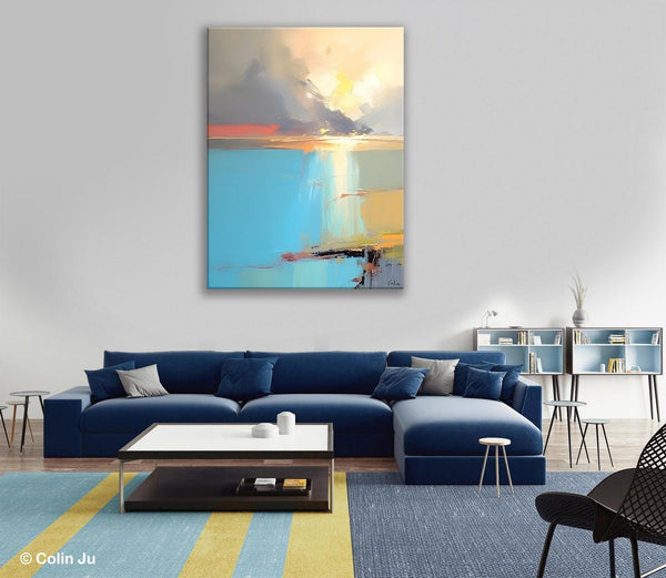 Contemporary Acrylic Painting on Canvas, Large Original Artwork, Large Landscape Paintings for Living Room, Modern Canvas Art Paintings-Art Painting Canvas