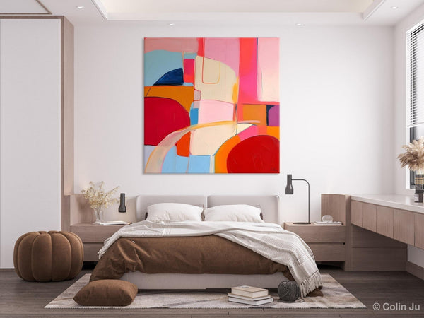Modern Acrylic Artwork, Simple Canvas Paintings, Large Abstract Painting for Dining Room, Contemporary Canvas Art, Original Modern Wall Art-Art Painting Canvas