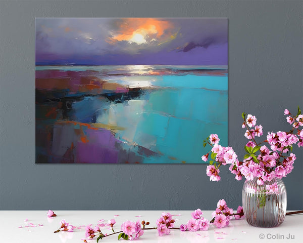Original Landscape Abstract Painting, Landscape Canvas Paintings for Dining Room, Extra Large Modern Wall Art, Acrylic Painting on Canvas-Art Painting Canvas