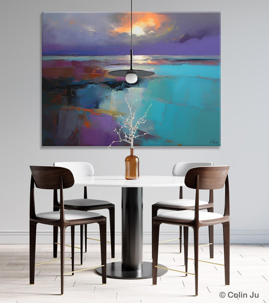 Original Landscape Abstract Painting, Landscape Canvas Paintings for Dining Room, Extra Large Modern Wall Art, Acrylic Painting on Canvas-Art Painting Canvas