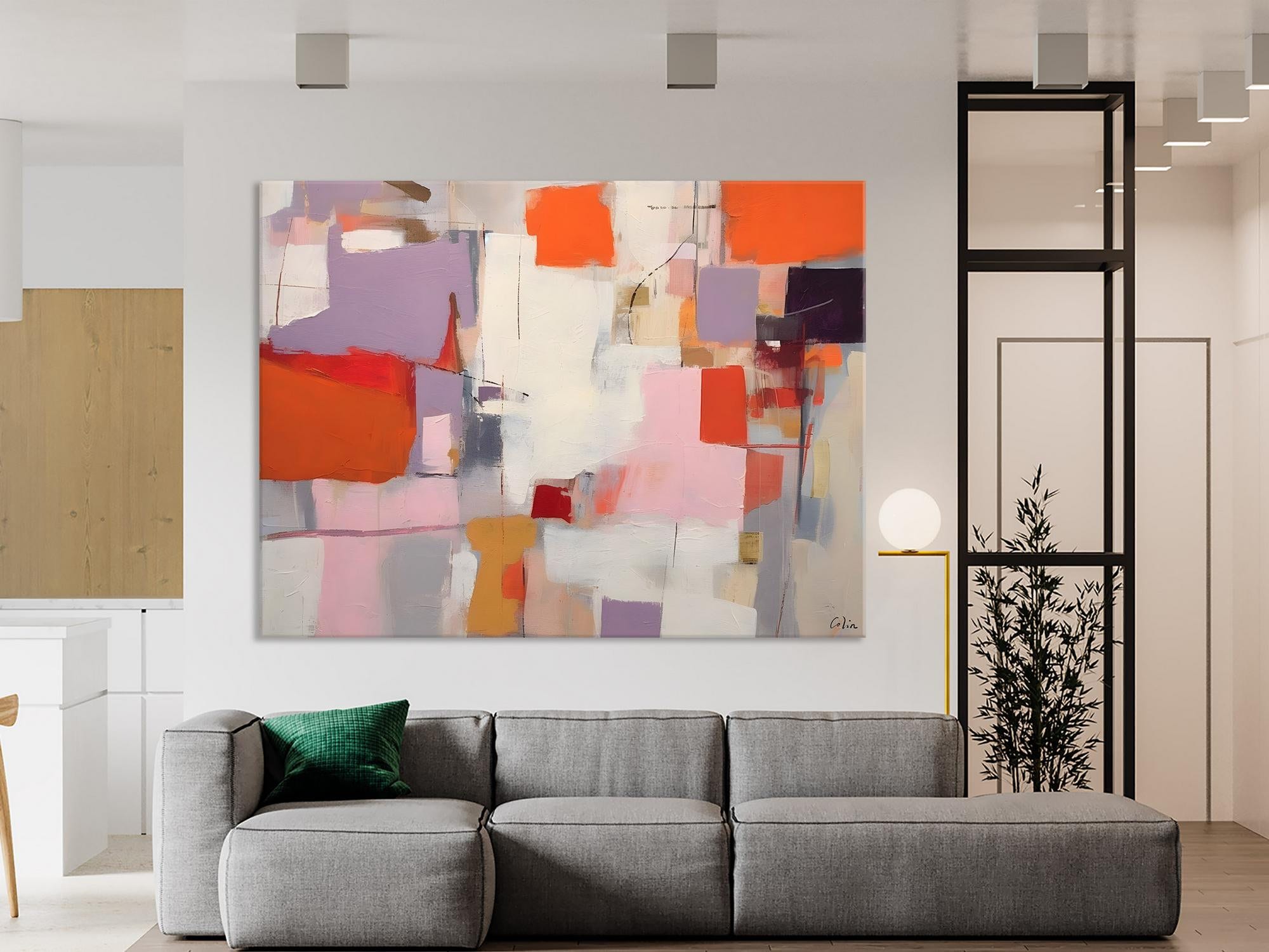 Acrylic Paintings on Canvas, Large Original Abstract Art, Contemporary Acrylic Painting on Canvas, Oversized Modern Abstract Wall Paintings-Art Painting Canvas