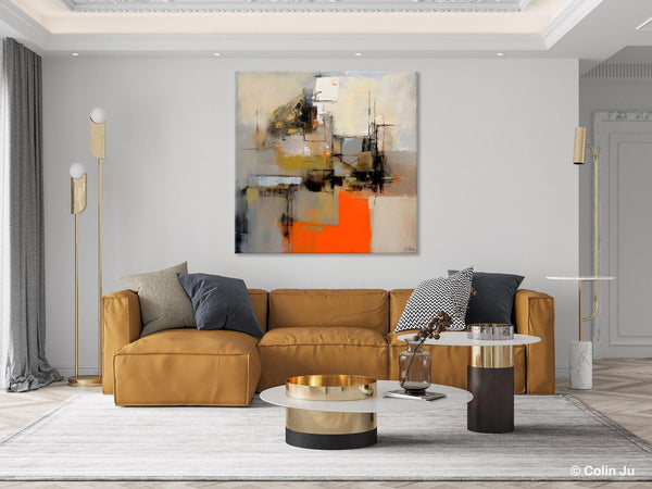Large Abstract Art for Bedroom, Original Abstract Wall Art, Simple Modern Acrylic Artwork, Modern Canvas Paintings, Contemporary Canvas Art-Art Painting Canvas