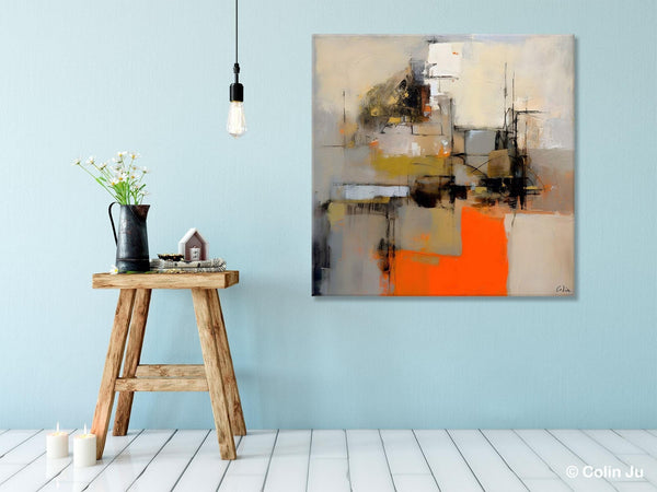 Large Abstract Art for Bedroom, Original Abstract Wall Art, Simple Modern Acrylic Artwork, Modern Canvas Paintings, Contemporary Canvas Art-Art Painting Canvas