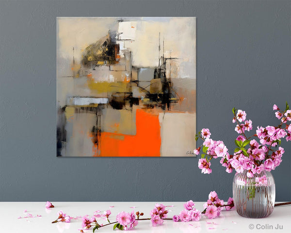 Large Abstract Art for Bedroom, Original Abstract Wall Art, Simple Modern Acrylic Artwork, Modern Canvas Paintings, Contemporary Canvas Art-Art Painting Canvas