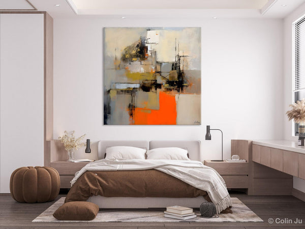 Large Abstract Art for Bedroom, Original Abstract Wall Art, Simple Modern Acrylic Artwork, Modern Canvas Paintings, Contemporary Canvas Art-Art Painting Canvas
