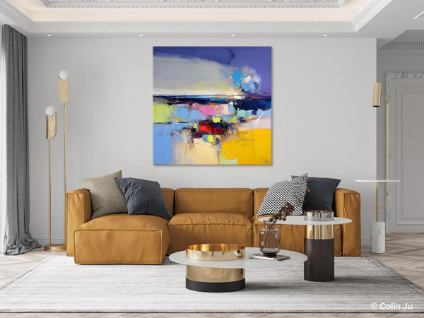 Modern Canvas Art Paintings, Palette Knife Abstract Painting, Original Modern Acrylic Artwork, Large Abstract Paintings for Dining Room-Art Painting Canvas
