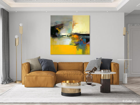 Simple Modern Acrylic Artwork, Modern Canvas Paintings, Large Abstract Art for Bedroom, Original Abstract Wall Art, Contemporary Canvas Art-Art Painting Canvas