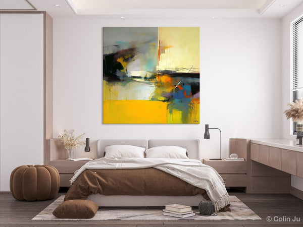 Simple Modern Acrylic Artwork, Modern Canvas Paintings, Large Abstract Art for Bedroom, Original Abstract Wall Art, Contemporary Canvas Art-Art Painting Canvas