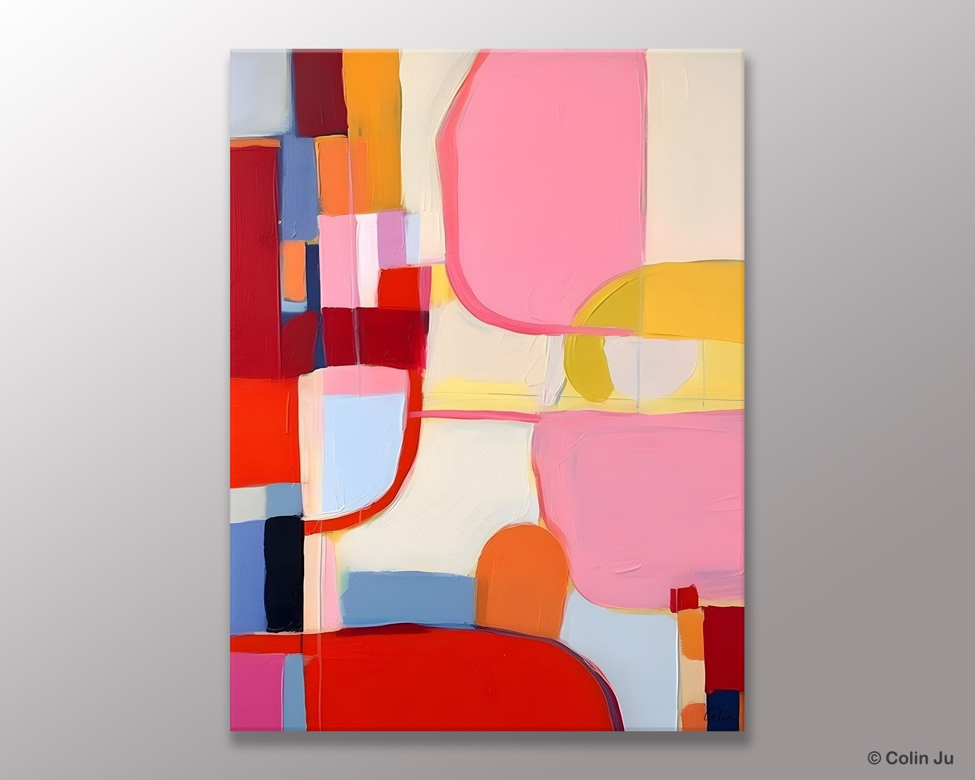 Original Canvas Artwork, Contemporary Acrylic Painting on Canvas, Large Painting for Dining Room, Simple Abstract Art, Wall Art Paintings-Art Painting Canvas