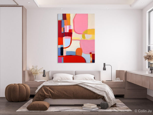 Original Canvas Artwork, Contemporary Acrylic Painting on Canvas, Large Painting for Dining Room, Simple Abstract Art, Wall Art Paintings-Art Painting Canvas