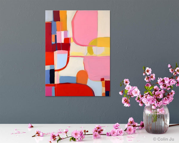 Original Canvas Artwork, Contemporary Acrylic Painting on Canvas, Large Painting for Dining Room, Simple Abstract Art, Wall Art Paintings-Art Painting Canvas