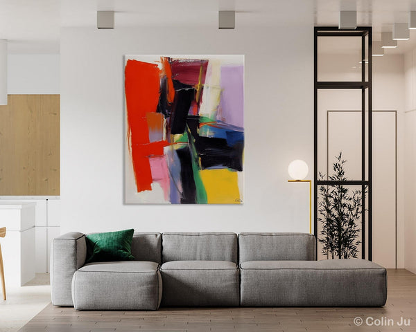 Contemporary Acrylic Paintings, Red Abstract Paintings, Modern Wall Art for Living Room, Original Abstract Art, Abstract Painting on Canvas-Art Painting Canvas