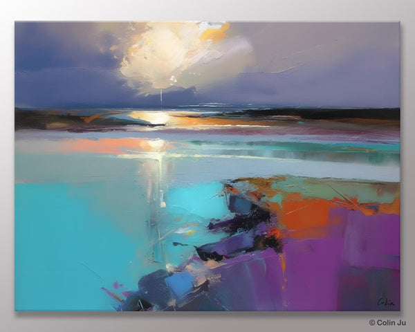 Original Landscape Paintings, Landscape Canvas Paintings for Living Room, Extra Large Modern Wall Art Paintings, Acrylic Painting on Canvas-Art Painting Canvas