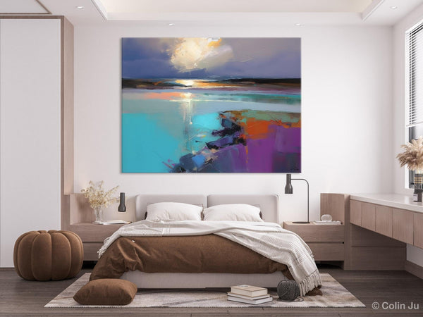Original Landscape Paintings, Landscape Canvas Paintings for Living Room, Extra Large Modern Wall Art Paintings, Acrylic Painting on Canvas-Art Painting Canvas