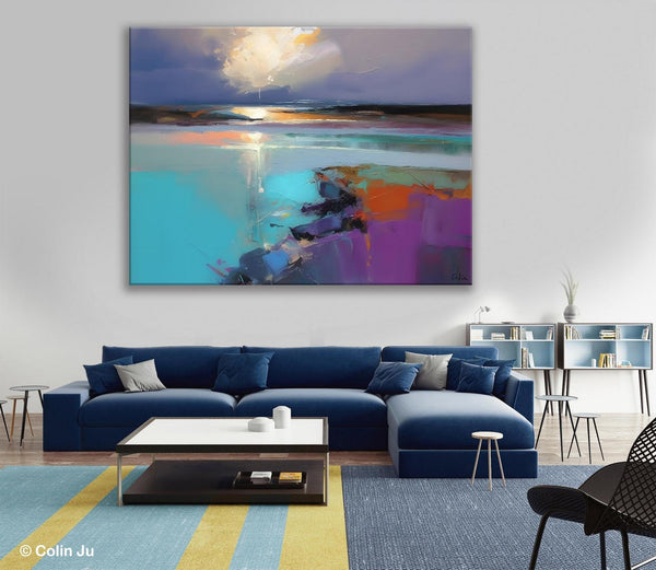 Original Landscape Paintings, Landscape Canvas Paintings for Living Room, Extra Large Modern Wall Art Paintings, Acrylic Painting on Canvas-Art Painting Canvas