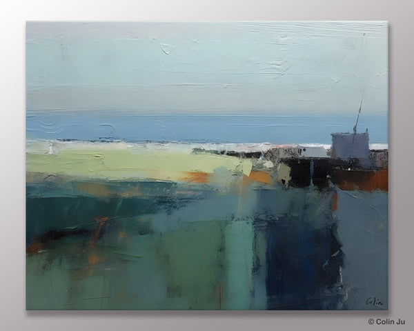 Landscape Acrylic Paintings, Landscape Abstract Paintings, Modern Wall Art for Living Room, Original Abstract Abstract Painting on Canvas-Art Painting Canvas
