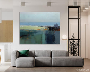 Landscape Acrylic Paintings, Landscape Abstract Paintings, Modern Wall Art for Living Room, Original Abstract Abstract Painting on Canvas-Art Painting Canvas