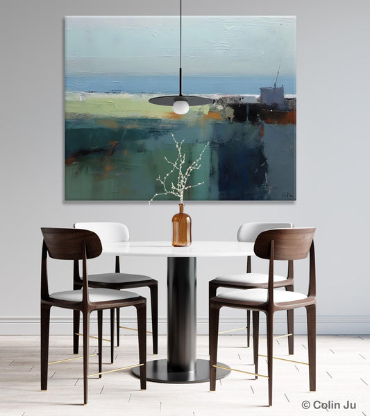 Landscape Acrylic Paintings, Landscape Abstract Paintings, Modern Wall Art for Living Room, Original Abstract Abstract Painting on Canvas-Art Painting Canvas