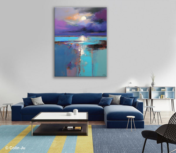 Extra Large Original Art, Landscape Painting on Canvas, Hand Painted Canvas Art, Abstract Landscape Artwork, Contemporary Wall Art Paintings-Art Painting Canvas