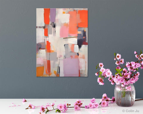 Large Painting for Dining Room, Original Canvas Artwork, Contemporary Acrylic Painting on Canvas, Simple Abstract Art, Wall Art Paintings-Art Painting Canvas
