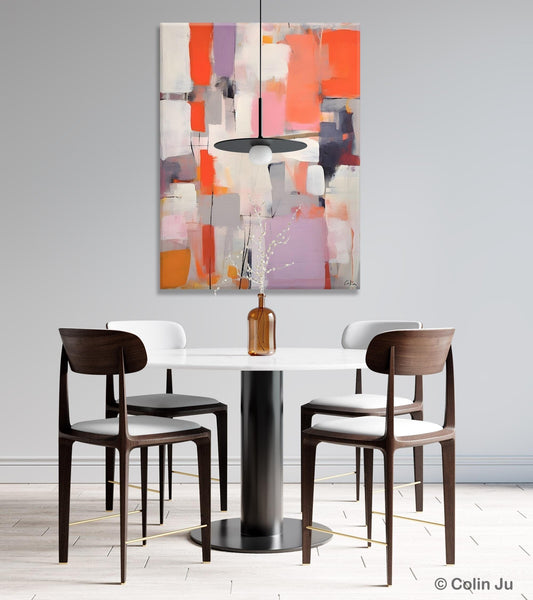 Large Painting for Dining Room, Original Canvas Artwork, Contemporary Acrylic Painting on Canvas, Simple Abstract Art, Wall Art Paintings-Art Painting Canvas