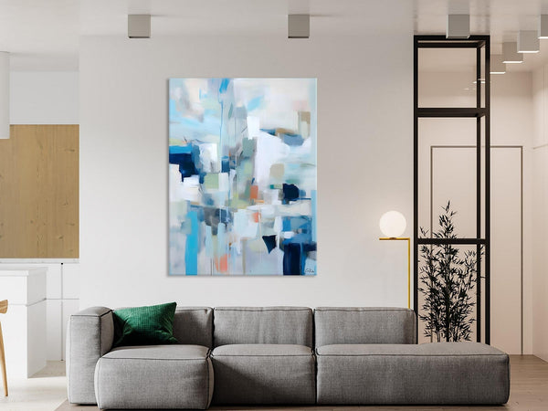 Large Modern Canvas Wall Paintings, Original Abstract Art, Hand Painted Acrylic Painting on Canvas, Large Wall Art Painting for Dining Room-Art Painting Canvas