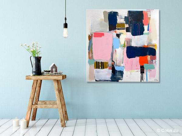 Modern Original Abstract Wall Art, Contemporary Canvas Art, Canvas Paintings, Large Abstract Art for Bedroom, Simple Modern Acrylic Artwork-Art Painting Canvas