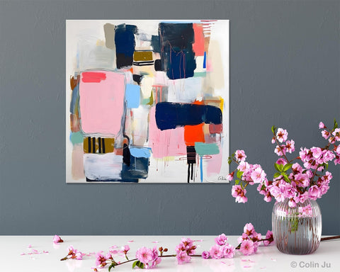Modern Original Abstract Wall Art, Contemporary Canvas Art, Canvas Paintings, Large Abstract Art for Bedroom, Simple Modern Acrylic Artwork-Art Painting Canvas