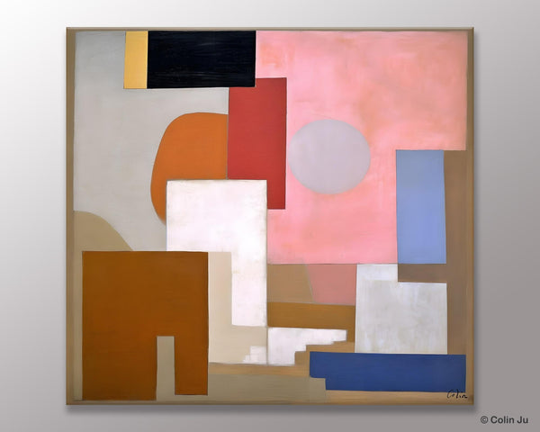 Extra Large Canvas Paintings for Living Room, Original Modern Abstract Artwork, Geometric Modern Canvas Art, Abstract Wall Art for Sale-Art Painting Canvas