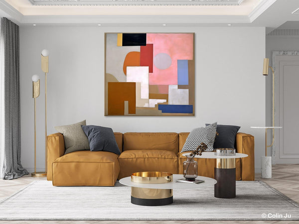 Extra Large Canvas Paintings for Living Room, Original Modern Abstract Artwork, Geometric Modern Canvas Art, Abstract Wall Art for Sale-Art Painting Canvas