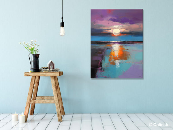 Original Landscape Painting on Canvas, Hand Painted Canvas Art, Abstract Landscape Artwork, Contemporary Wall Art Paintings, Huge Canvas Art-Art Painting Canvas