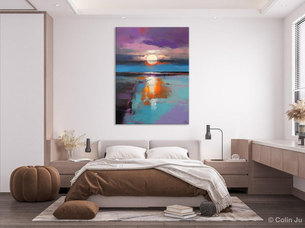 Original Landscape Painting on Canvas, Hand Painted Canvas Art, Abstract Landscape Artwork, Contemporary Wall Art Paintings, Huge Canvas Art-Art Painting Canvas
