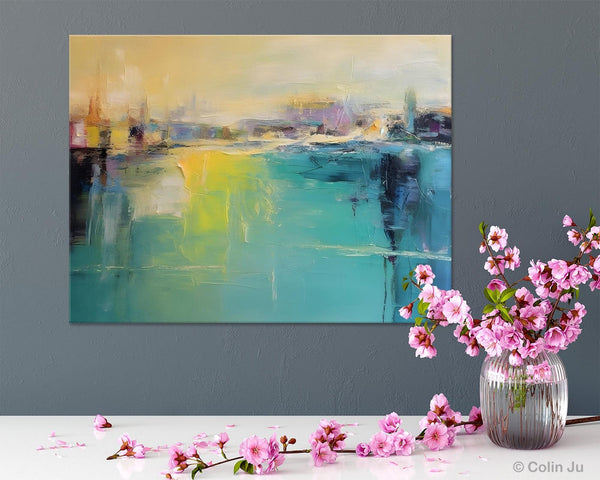Original Canvas Artwork, Contemporary Acrylic Painting on Canvas, Large Painting for Dining Room, Simple Abstract Art, Wall Art Paintings-Art Painting Canvas