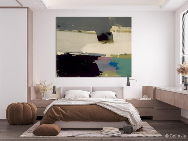 Abstract Landscape Paintings, Modern Wall Art for Living Room, Landscape Acrylic Paintings, Original Abstract Abstract Painting on Canvas-Art Painting Canvas