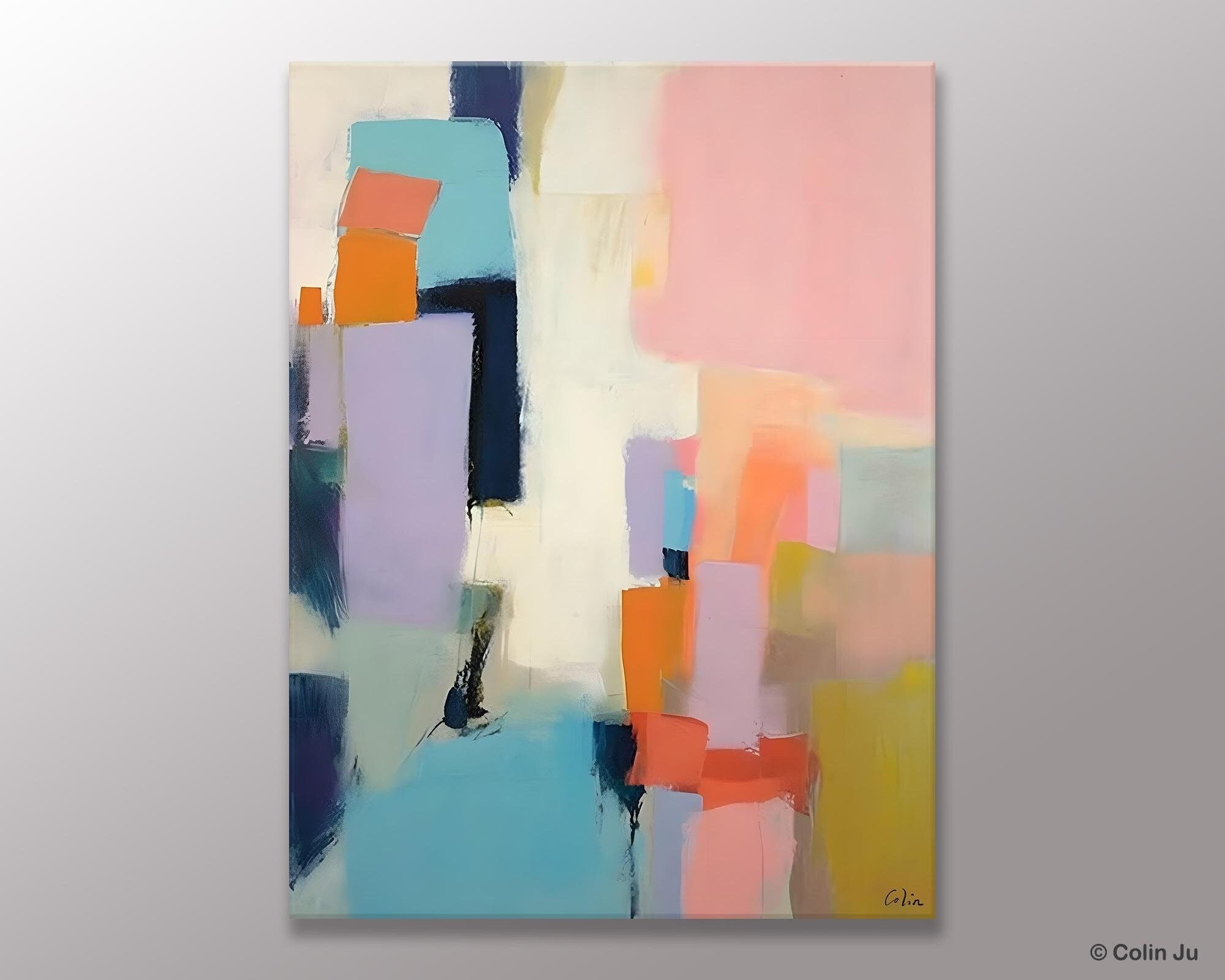 Original Abstract Art, Contemporary Acrylic Art on Canvas, Large Wall Art Painting for Bedroom, Oversized Modern Abstract Wall Paintings-Art Painting Canvas