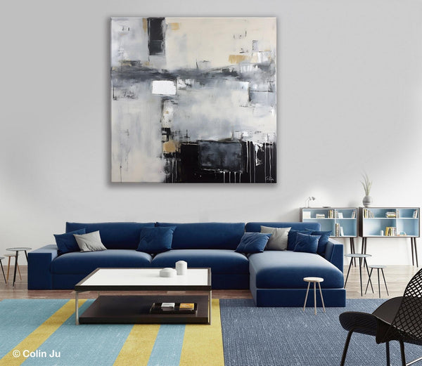 Abstract Canvas Art for Living Room, Original Modern Acrylic Art, Modern Canvas Paintings, Extra Large Abstract Paintings for Dining Room-Art Painting Canvas