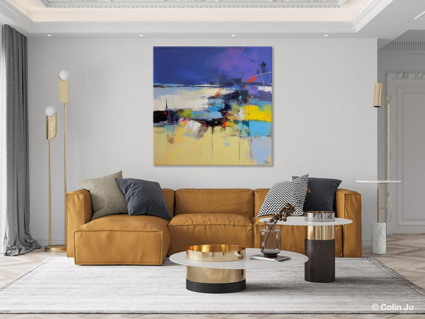 Original Modern Abstract Artwork, Geometric Modern Canvas Art, Extra Large Canvas Paintings for Living Room, Abstract Wall Art for Sale-Art Painting Canvas