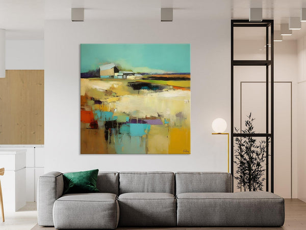 Large Landscape Canvas Paintings, Hand Painted Canvas Art, Landscape Acrylic Art, Original Abstract Art, Landscape Paintings for Living Room-Art Painting Canvas