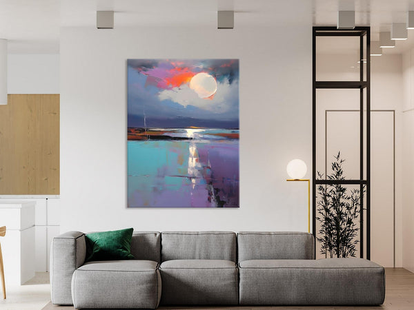Abstract Landscape Painting for Bedroom, Oversized Canvas Wall Art Paintings, Original Modern Artwork, Contemporary Acrylic Art on Canvas-Art Painting Canvas