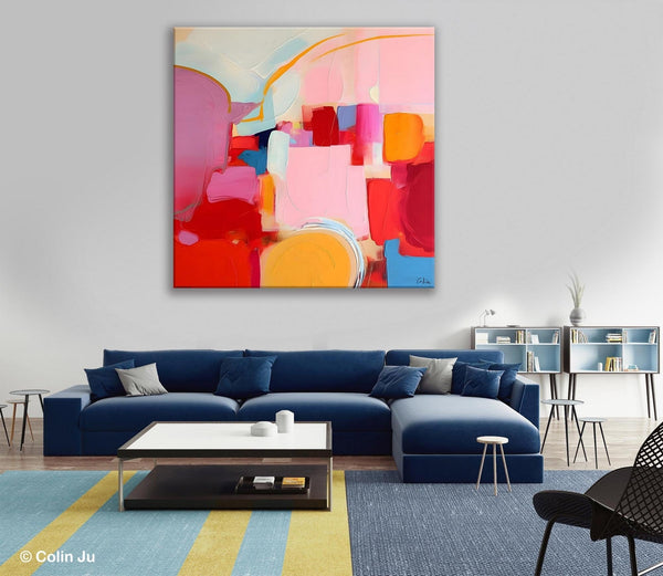 Large Abstract Art for Bedroom, Original Abstract Wall Art, Modern Canvas Paintings, Simple Modern Acrylic Artwork, Contemporary Canvas Art-Art Painting Canvas
