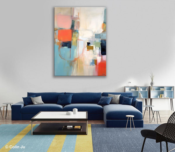 Large Wall Paintings for Bedroom, Original Abstract Art, Contemporary Abstract Paintings on Canvas, Oversized Abstract Wall Art Paintings-Art Painting Canvas