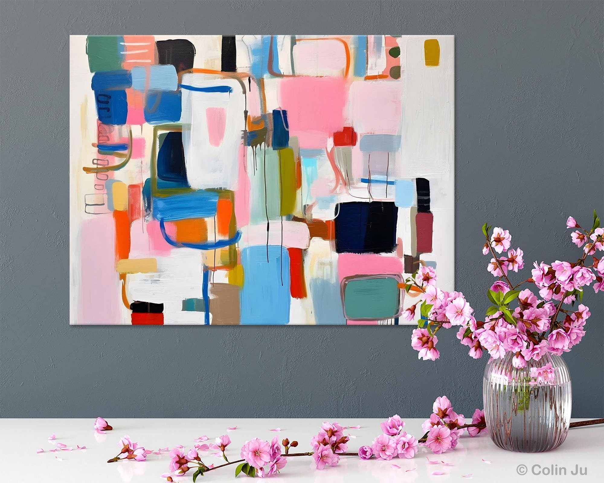 Large Wall Art Ideas for Living Room, Hand Painted Canvas Art, Oversized Canvas Paintings, Original Abstract Art, Contemporary Acrylic Art-Art Painting Canvas