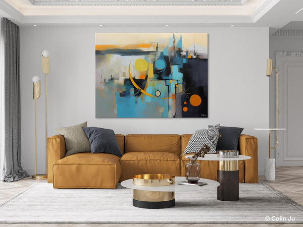Extra Large Canvas Painting for Living Room, Original Acrylic Wall Art, Oversized Contemporary Acrylic Paintings, Abstract Canvas Paintings-Art Painting Canvas