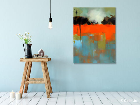 Landscape Canvas Art, Simple Modern Wall Art, Contemporary Acrylic Paintings, Original Abstract Paintings, Large Canvas Painting for Bedroom-Art Painting Canvas